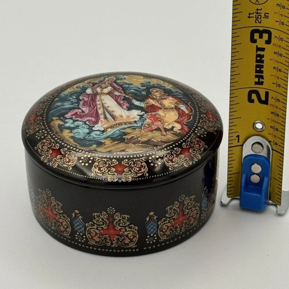 1991 Kholui Russian Musical Trinket Box Swan Princess Sergei Devyatkin Ltd Ed